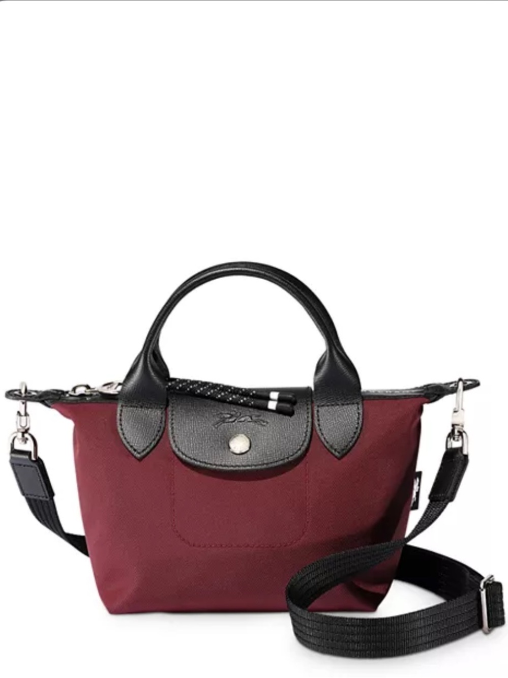 LONGCHAMP Burgundy Le Pliage Energy XS Crossbody Tote